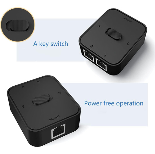 Selector Interruptor Red Switch Ethernet Rj45 2 Puertos