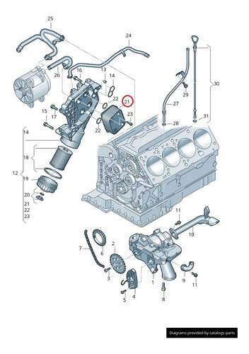Radiador Aceite Vw Touareg 4.2v8 2002-2006 @