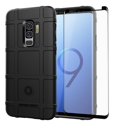 Funda Suave Silicona Tpu Uso Rudo Para Galaxy S9 Plus+mica Negro Samsung Galaxy S9+/s9 Plus
