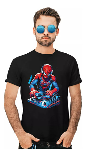 Playera De Dj Spiderman Superhéroes Edición Especial Marvel