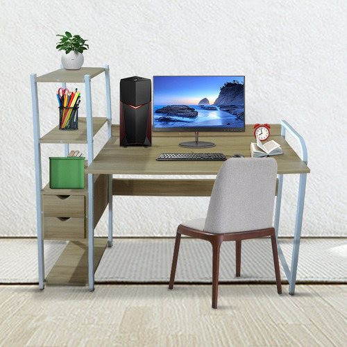 Escritorio Librero Ejecutivo Para Computadora Diseño Moderno
