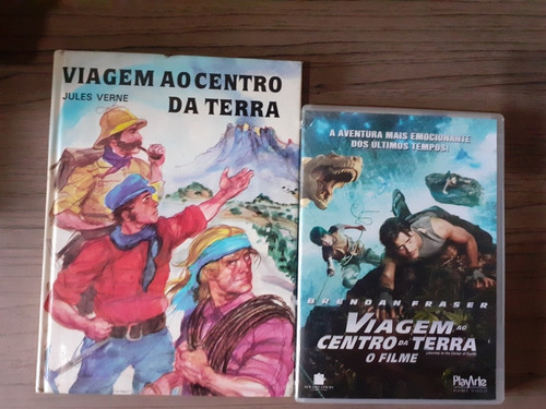 Livro Viagem Ao Centro Da Terra Júlio Verne Capa Dura+ Dvd O Filme S11 (Recondicionado)