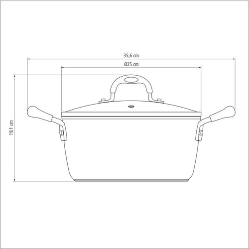 Caçarola Tramontina Antiaderente Mônaco Induction 24cm Preta
