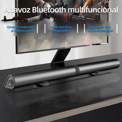 Barra De Sonido Bocina Bluetooth Recargable Soundbar Activo