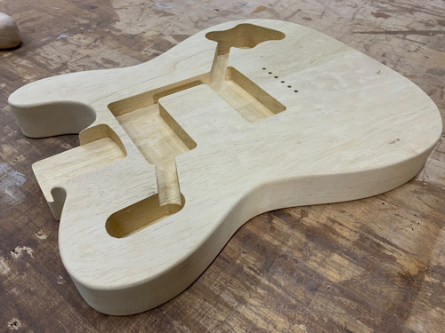 Imagem 3 de 4 de Corpo Guitarra Modelo Tele Deluxe Marupá