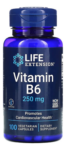 Vitamina B6 250mg 100 V Caps Life Extension = Now
