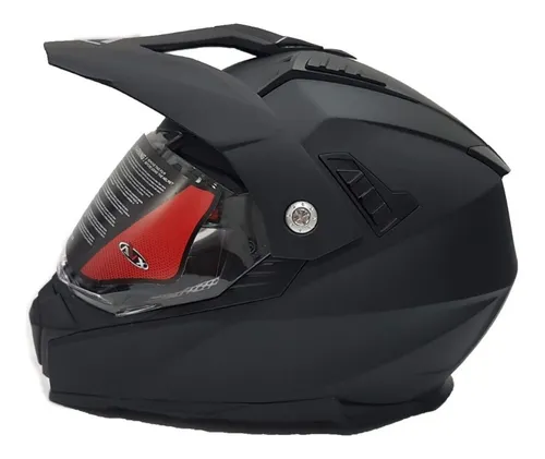 Casco Moto Avx Enduro Visera Doble Visor Fs606 Solomototeam