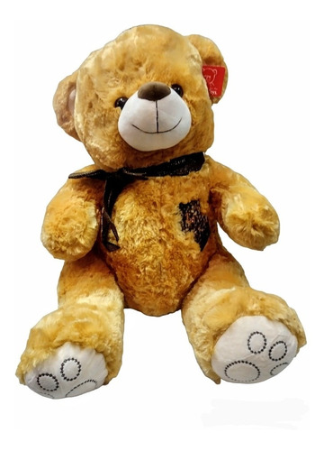 Peluche Oso Con Moño Huella 52 Cm Super Tierno 31716s 