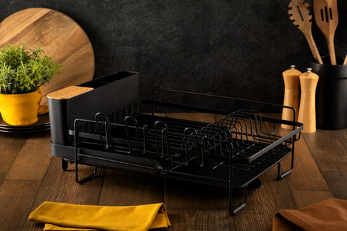 Escurridor De Trastes Expandible Vasconia Esencial Negro Negro