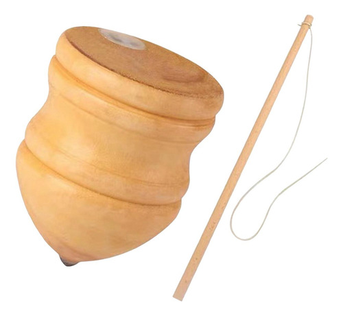 Trompos De Madera Pinta Tus 8 Pulgadas Con Varilla De 40 Cm