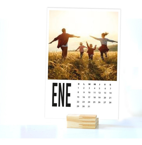 Calendario Con Fotos Personalizado Con Base De Madera 10x15