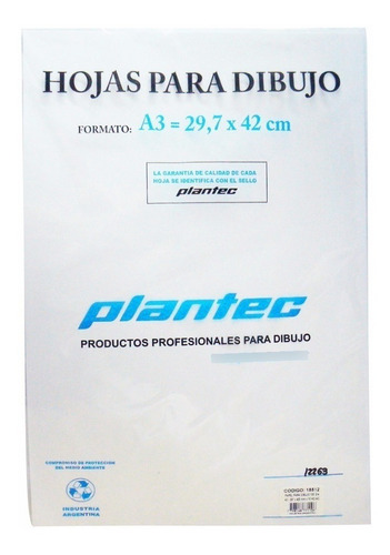 Hojas Boceto 106g  A3 Plantec X 10 Hojas