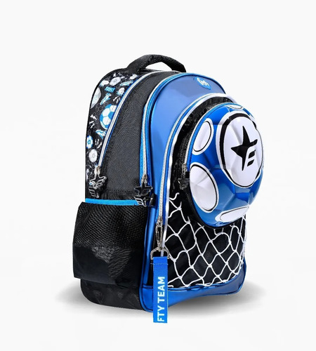 Mochila Espalda 18'' Pelota Futbol 3d Con Luz Led Footy 