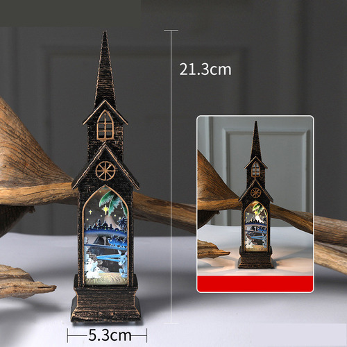 Farol De Nieve Musical Navideño Led Brillante Para Colgar