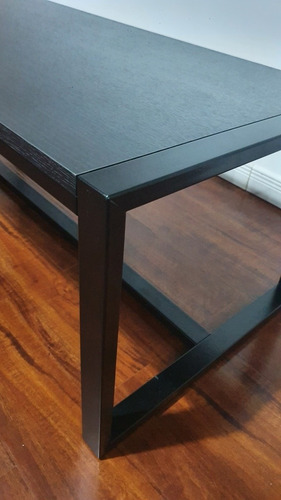 Imagen 4 de 9 de Mesa Ratona Arrime 120x50x40 Hierro Y Madera Industrial