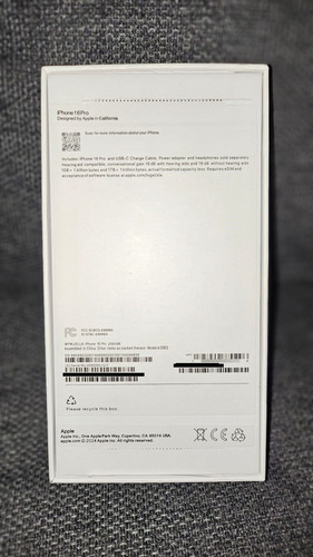 Iphone 16 Pro 256gb Negro Titanio Negro (Nuevo con caja abierta)