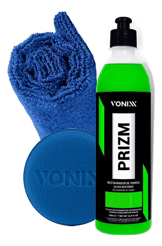 Kit Restaurador De Vidro Remove Manchas + Toalha + Aplicador