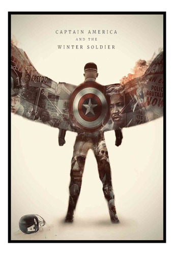 Cuadro Poster Premium 33x48cm Capitan America