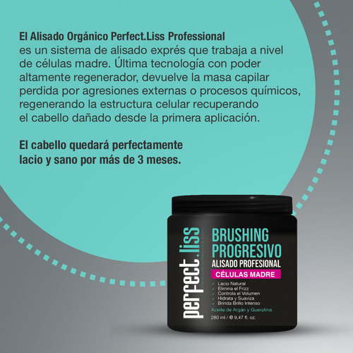Alisado Celulas Madre Perfect.liss + Aceite De Argan