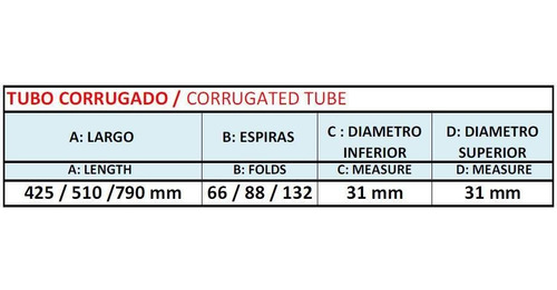 Imagen 2 de 4 de Tubos Corrugados / Fuelles Buco Sembradoras 10040 Nd - 425mm