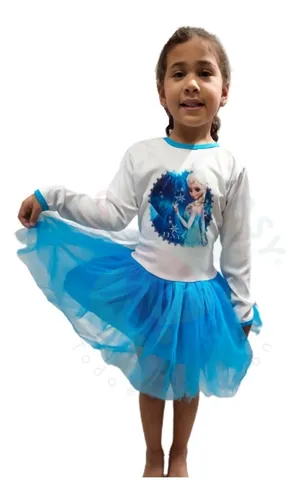 Vestido Disfraz Elsa Manga Larga Tutu Frozen Vestido Disfraz Elsa Manga Larga Tutu Frozen