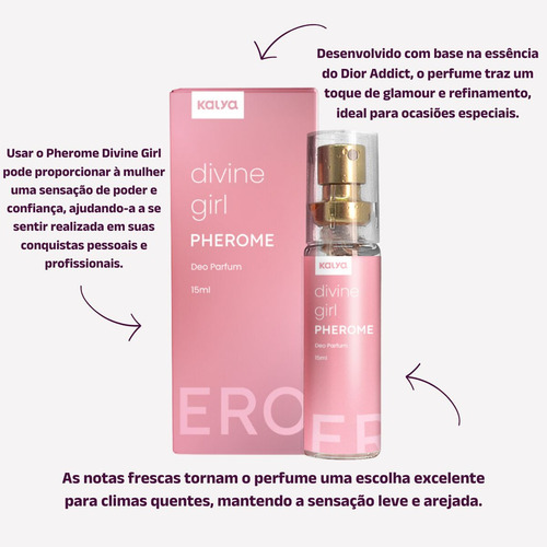 Perfume Feminino Pherome Divine Girl Kalya 15ml