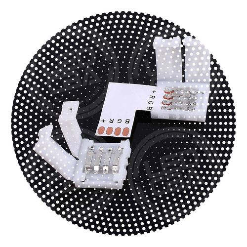 Conector Rgb 5050 Led L Unión Tiras Led 10 Mm Sin Soldar
