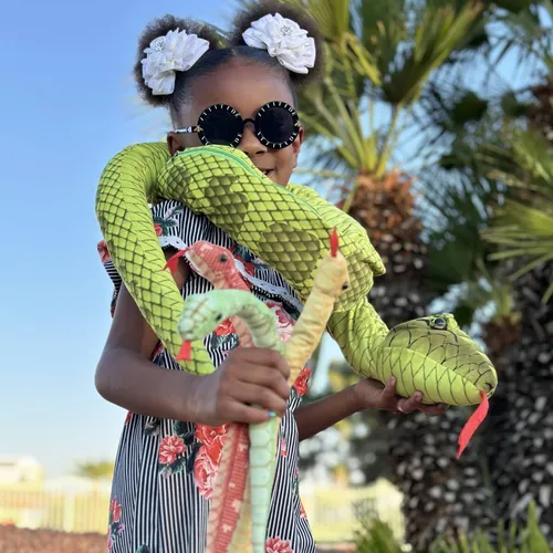 Morismos Peluche De Serpiente Gigante Mamá Con Bebés, Jug.