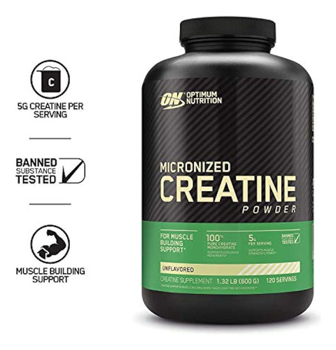 Optimum Nutrition Micronized Creatine Monohydrate Powder, Un