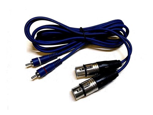 Cable Fichas 2 Canon Hembra Xlr A 2 Rca Macho 2 Mts Todelec