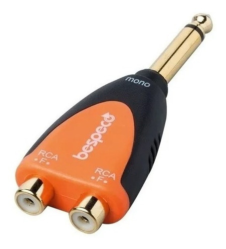 Adaptador Ficha 2 Rca Hembra A 1 Plug Mono Bespeco Slad365