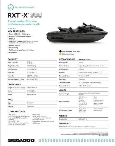Imagen 6 de 7 de Sea Doo Rxtx 300 2022