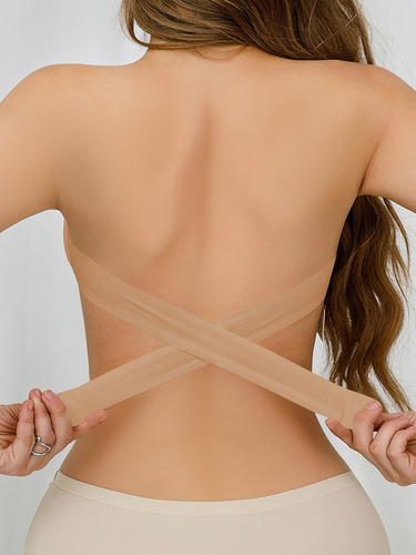 Bralette Inalámbrico Tipo Bandeau Con Cierre Lateral,