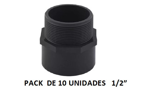 Adaptador Macho Agua Fria X 1/2 Tubrica Pack 20 Unid