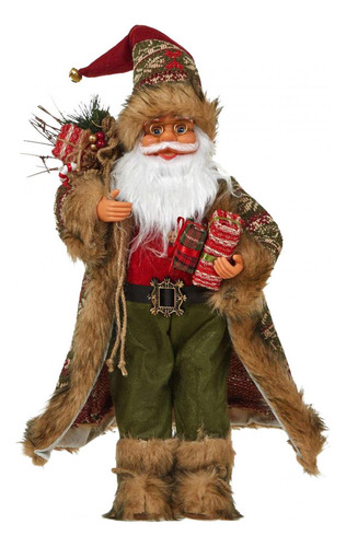 Estatuilla De Pie De Papá Noel, Decoración Navideña 45cm
