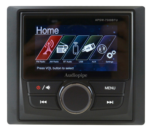 Estereo Marino Receptor Bluetooth Usb Can Am Rzr Audiopipe
