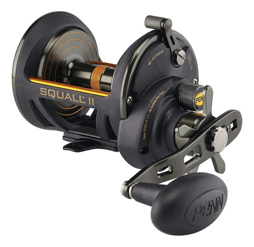 Reel Rotativo Penn Squall 12 7 Rulemanes Color N/a Lado De La Manija Derecho