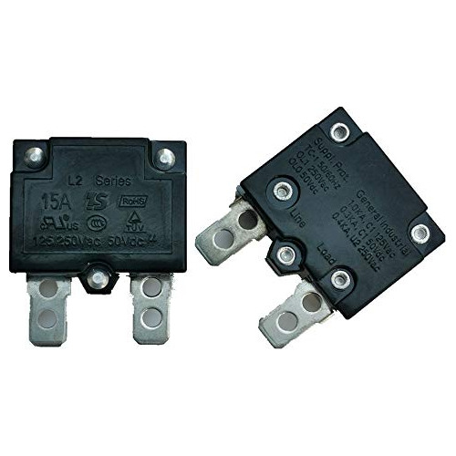 Interruptor Térmico De 15 Amperios Y 125/250 Vca, 50 V...