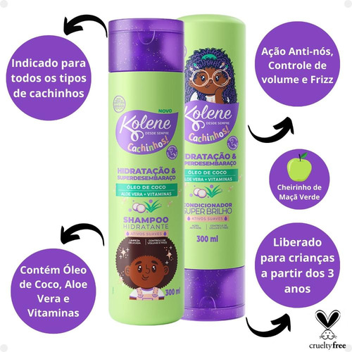 Kit Shampoo E Condicionador Kolene Cachinhos 300ml