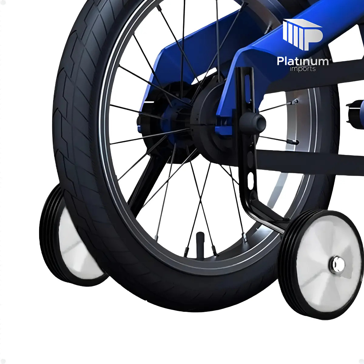 Rodinha Bike Platinum Imports Aro 12 16 20 Preto Metal Ajustável