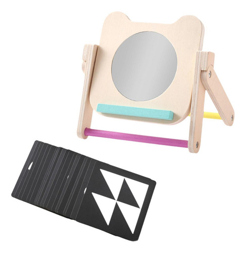 Espejo De Tiempo Para Bebés, Juguetes Montessori, Tarjetas