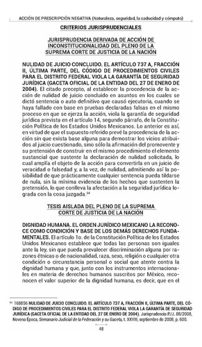 Acción De Prescripción Negativa. (naturaleza, Seguridad Jurídica, La Caducidad No Interrumpe Y Cómputo)