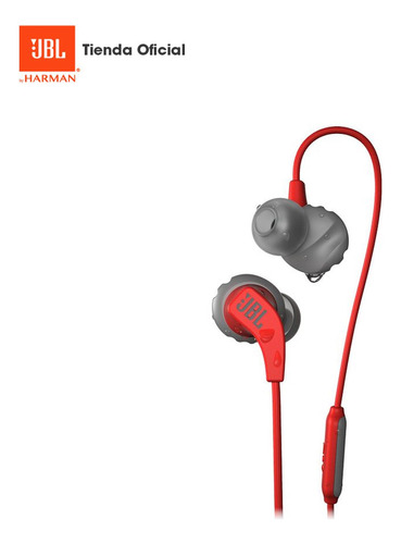 Audífonos Sport Jbl Endurance Run Resistente Al Sudor Rojo