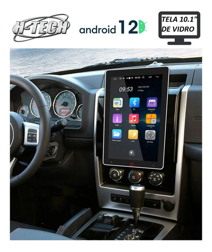 Central Multimidia H-tech 10.1  Rotativa 1din Android 12