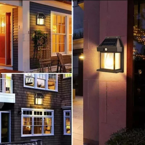 Farol Solar De Pared Con Sensor De Movimiento, Luz Cálida Pa