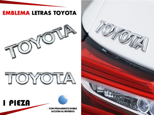 Emblema Letras Toyota 9.4 Cm X 1.6 Cm