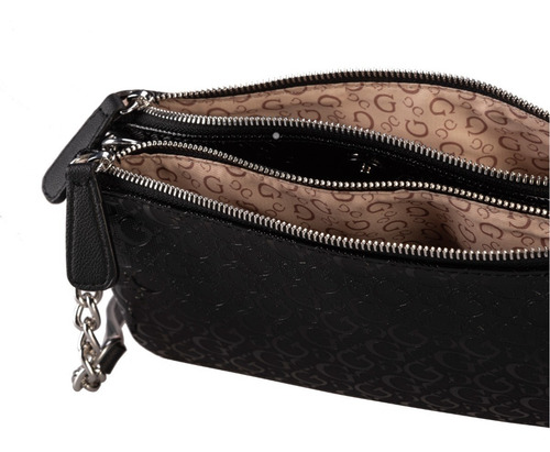 Imagen 7 de 7 de Bolsa Guess Campos Mini Dbl Zip Crossbody Para Mujer