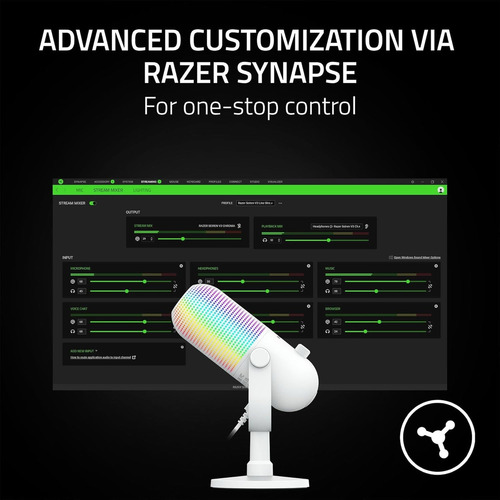 Micrófono Razer Seiren V3 Chroma - Rgb Usb Color Blanco
