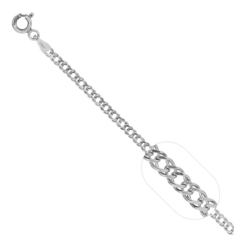 Cadena De Plata 925 Grumet 45cm