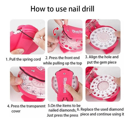 Engraçado Diy Diamond Crystal Sticker Bling Hair Deco Tool